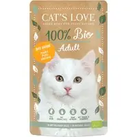 Beställ nu - Cat‘s Love Ekologisk 6 x 100 g - Ekologisk kyckling