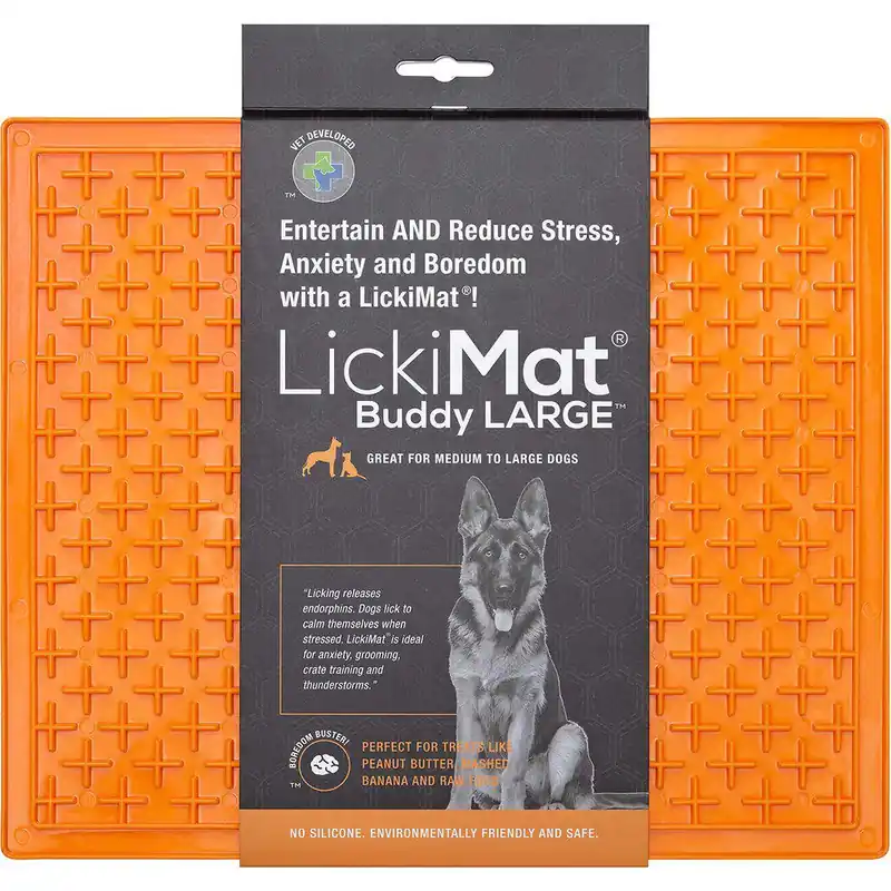 LickiMat Buddy Large orange 28 x 28 cm | Nyinkommet