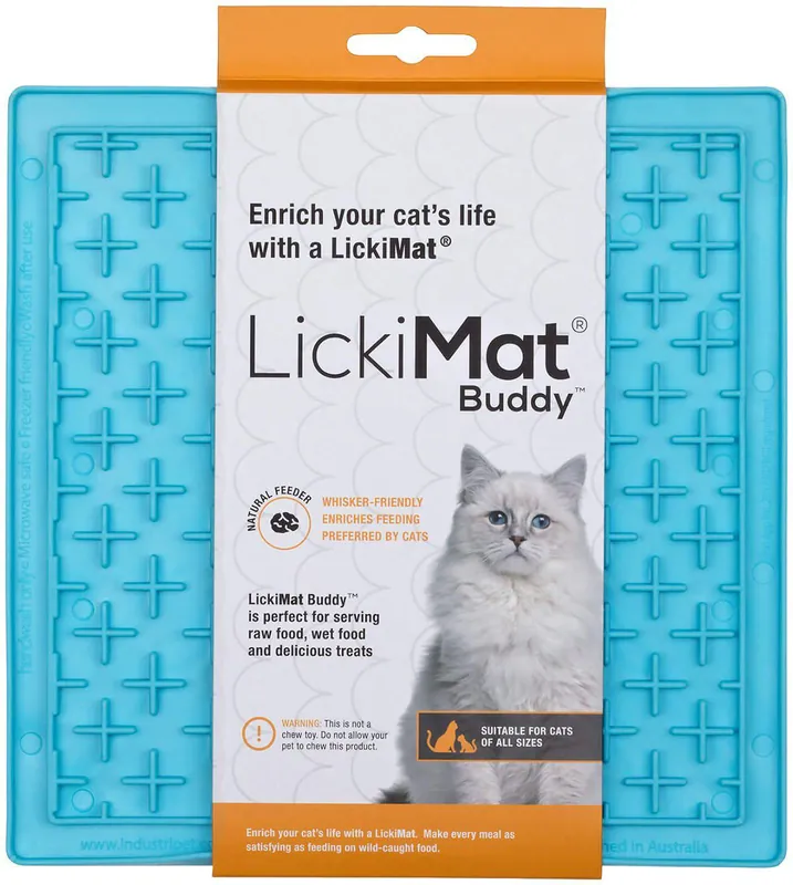 Skynda dig - Buddy Kattskål Ljusblå