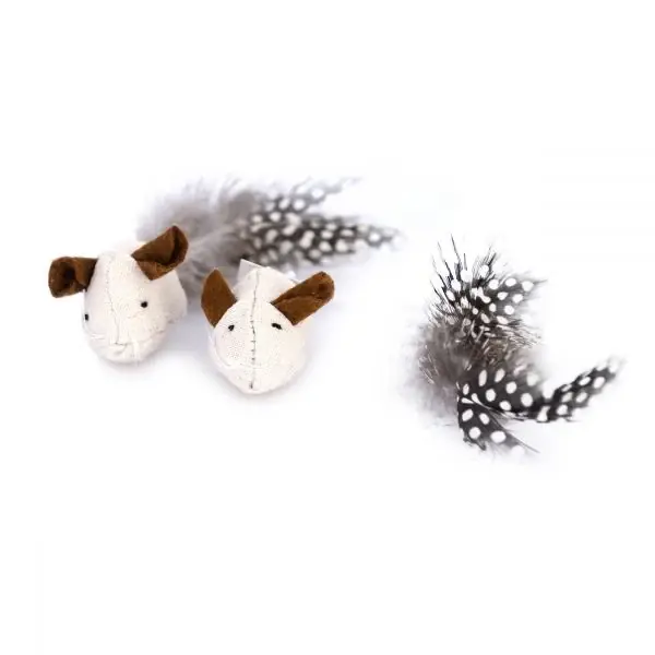 Bara denna vecka - Dogman Leksak Canvasmus Beige 4,5cm