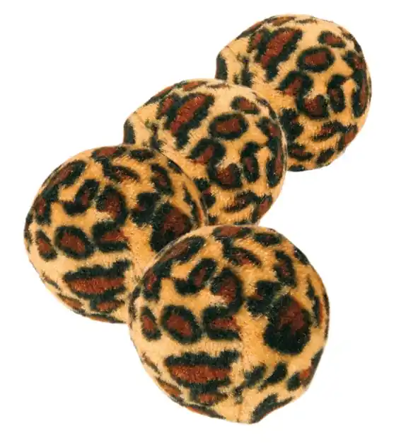 Toppkvalitet - Kattleksak Leopardboll 4-pack