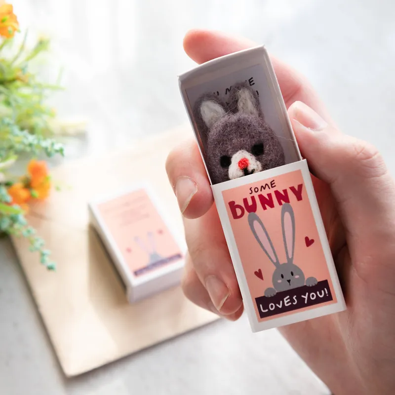 Some Bunny Loves You Wool Felt Rabbit In A Matchbox | Beställ nu