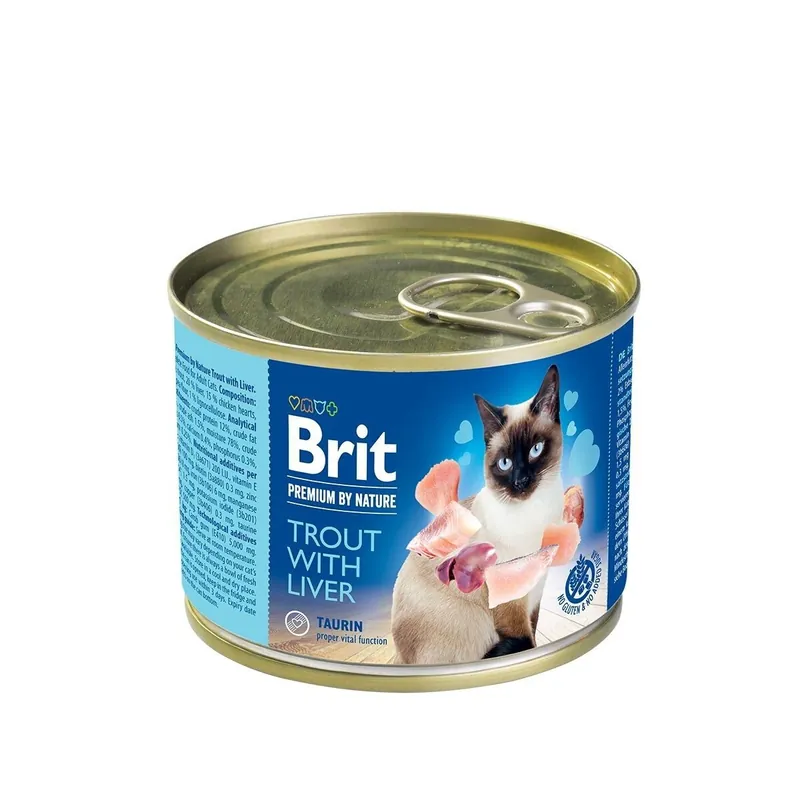Efterfrågad | Brit Premium by Nature Cat Trout with Liver 200 g