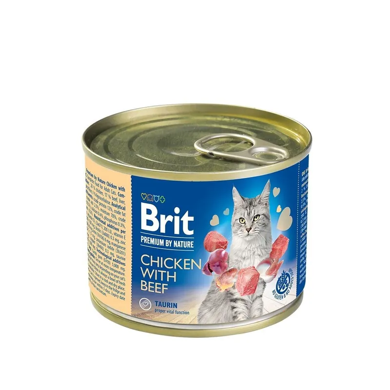 Brit Premium by Nature Cat Chicken with Beef 200 g - Favorit hos kunderna