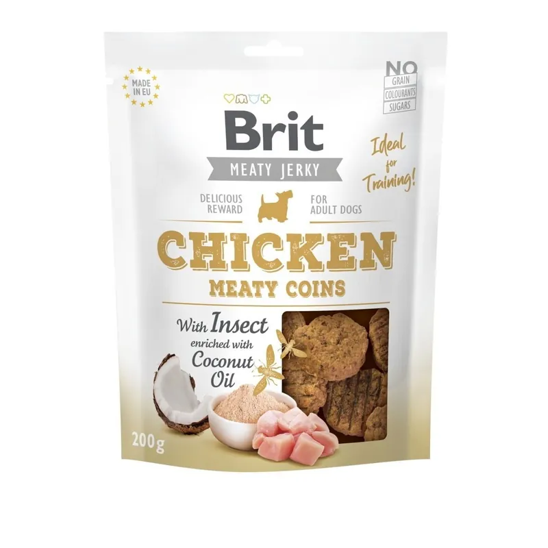 Brit Care Meaty Jerky Coins Chicken Insect - Prisnedsättning