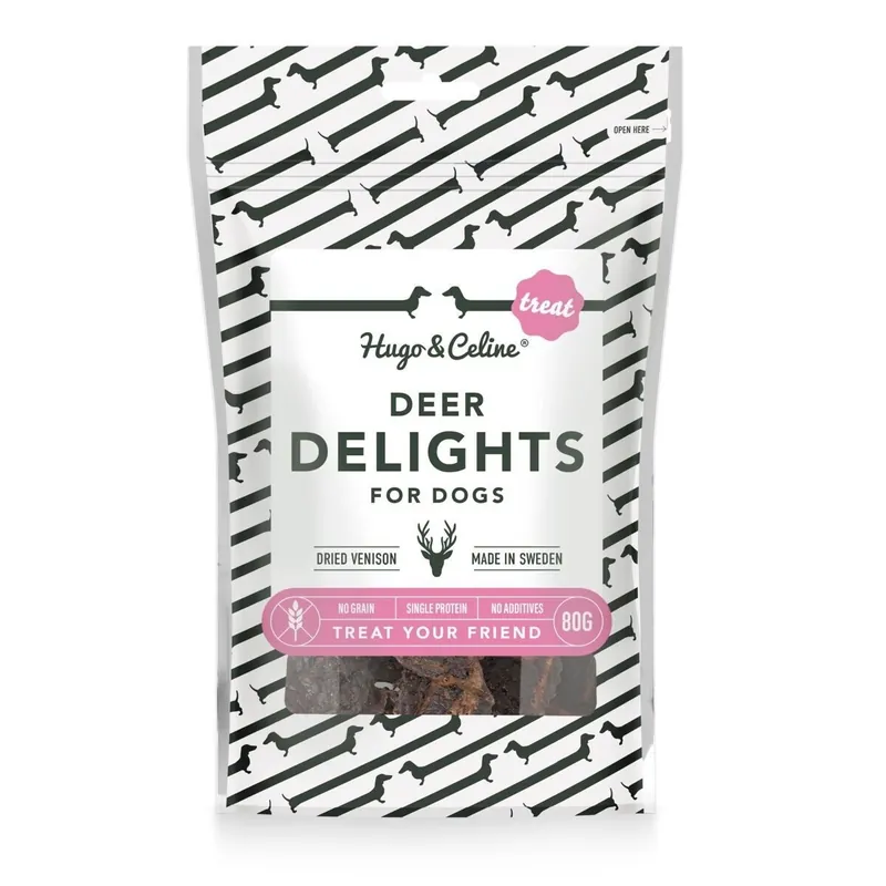 Hugo&Celine Deer Delights 80 g - Fyndpris
