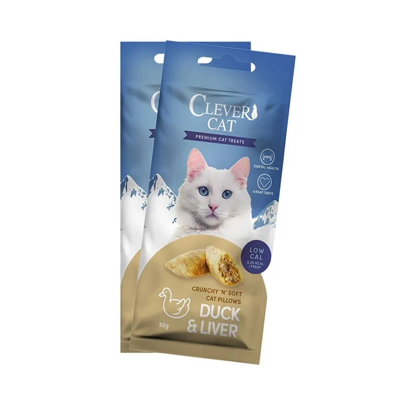 Mycket populär | Clever Cat Pillows Kattgodis Anka & Lever 30 g