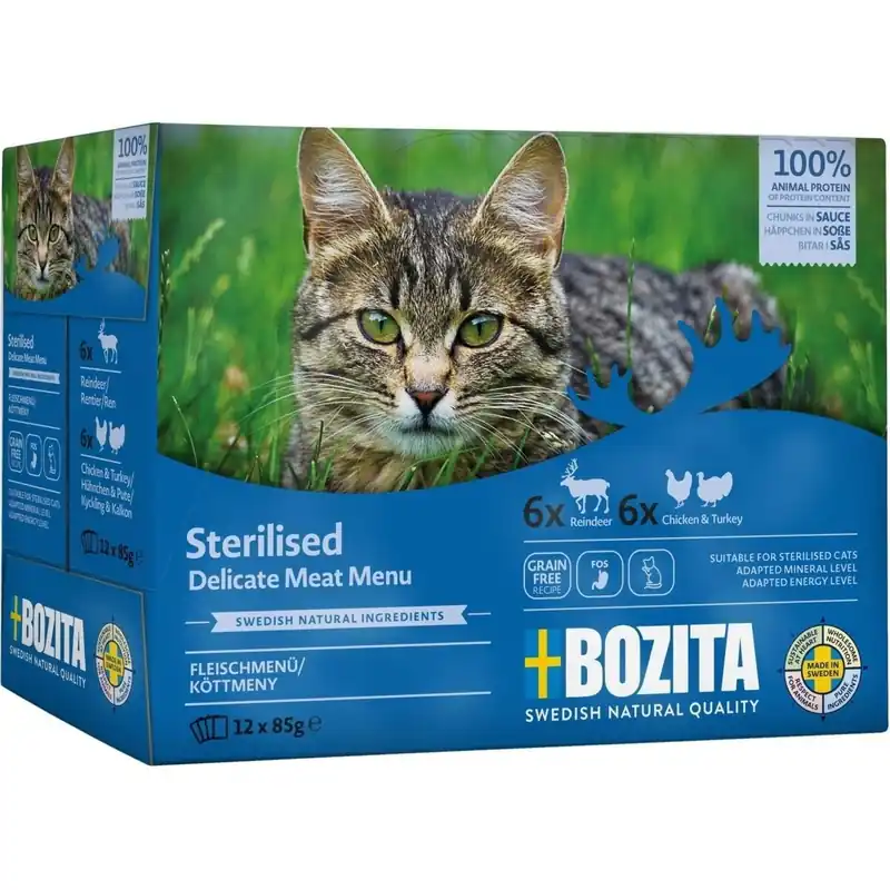 Nyligen tillagt - Bozita Indoor & Sterilised Multibox i Sås 12x85 g