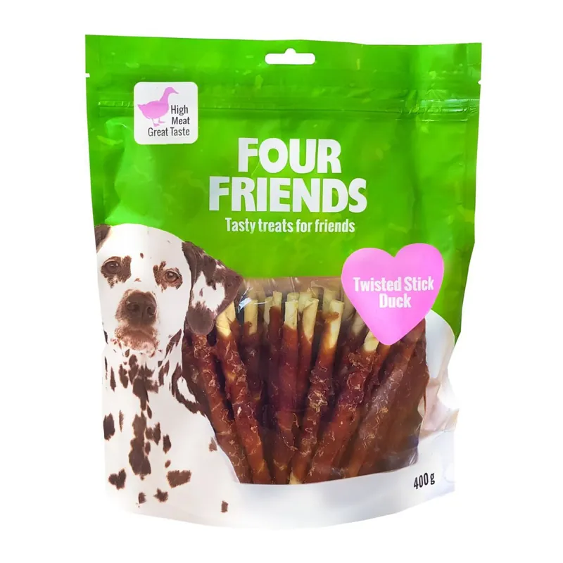 FourFriends Dog Twisted Stick Duck 12,5 cm | Passa på nu