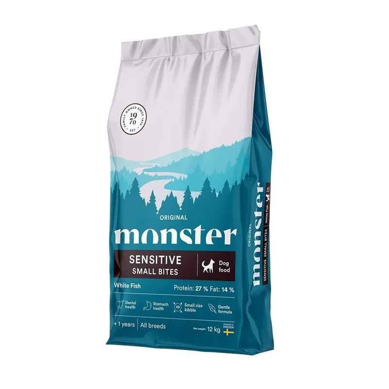 Monster Dog Original Sensitive White Fish Small bites - Fynd