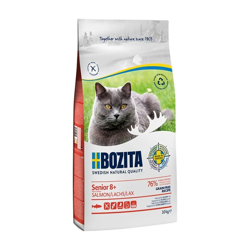 Premium - Bozita Senior 8+ Spannmålsfri Kattmat med Lax