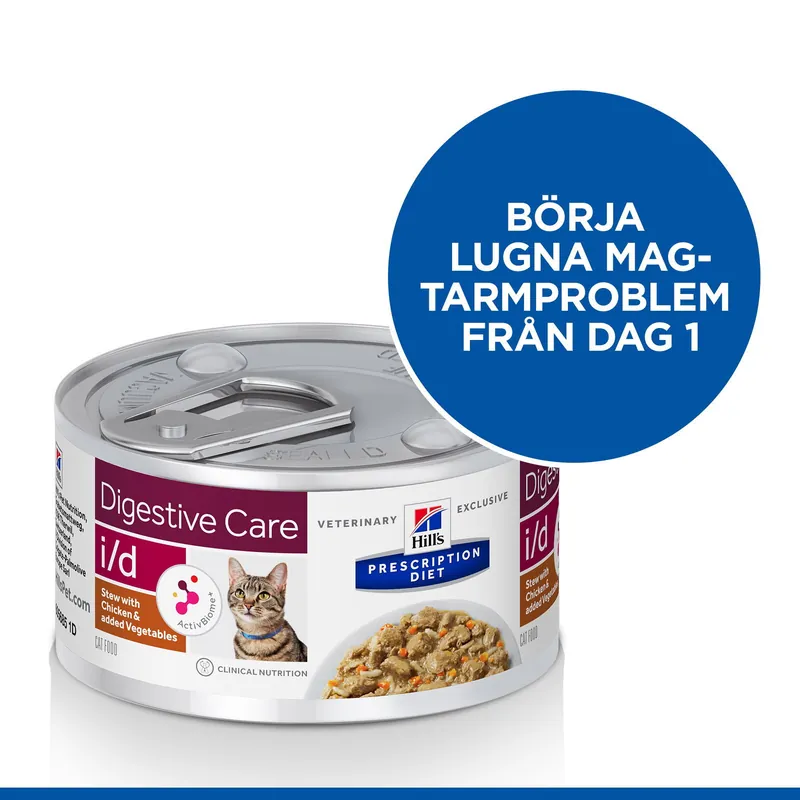 Hills Prescription Diet Feline i/d Digestive Care Stew Chicken & Vegetables 82 g | Begränsat antal