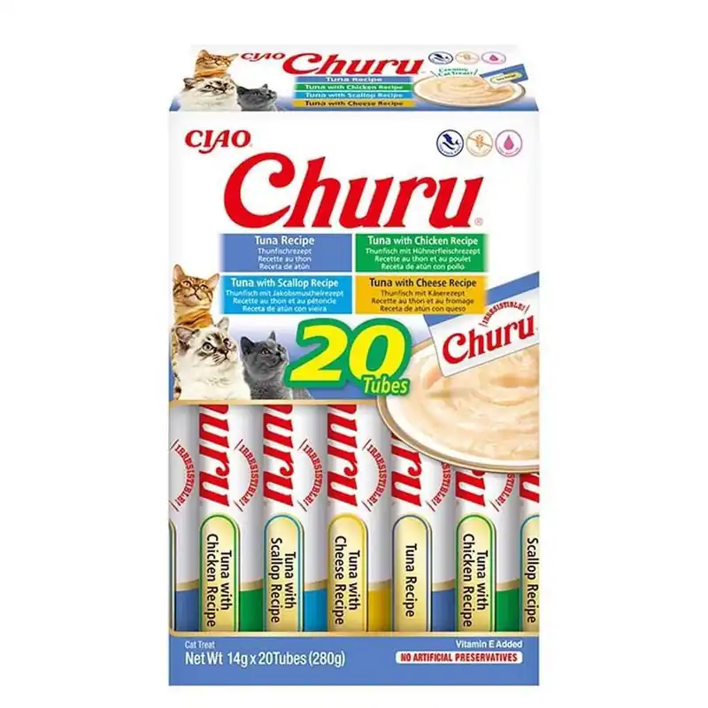 Churu Creamy Puré Tonfiskmix Storpack - Professionell kvalitet