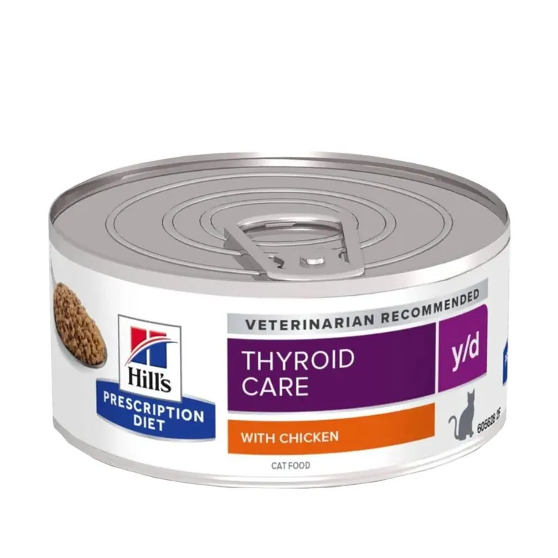 Hills Prescription Diet Feline y/d Thyroid Care Chicken 156 g | Rabatter