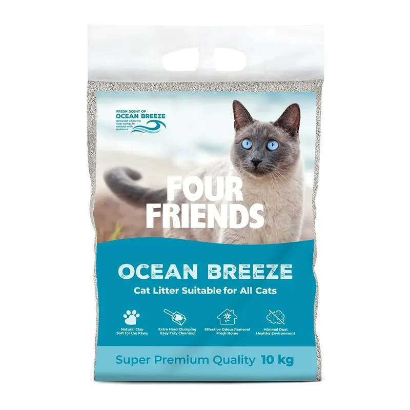 FourFriends Cat Litter Ocean Breeze 10kg | Trygg betalning