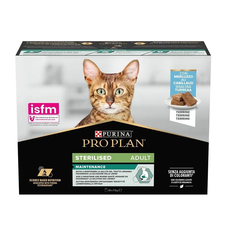 Kan beställas - Purina Pro Plan Sterilised Main Terrine With Cod 10x75 g