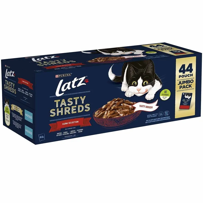 Latz Tasty Shreds Farm Selection Multipack 44x80 g - Köp idag