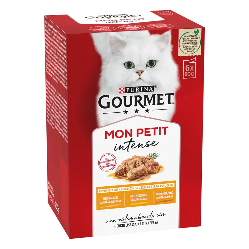 Nyhet i webbutiken | Gourmet Mon Petit Anka/Kalkon/Kyckling 6 x 50 g
