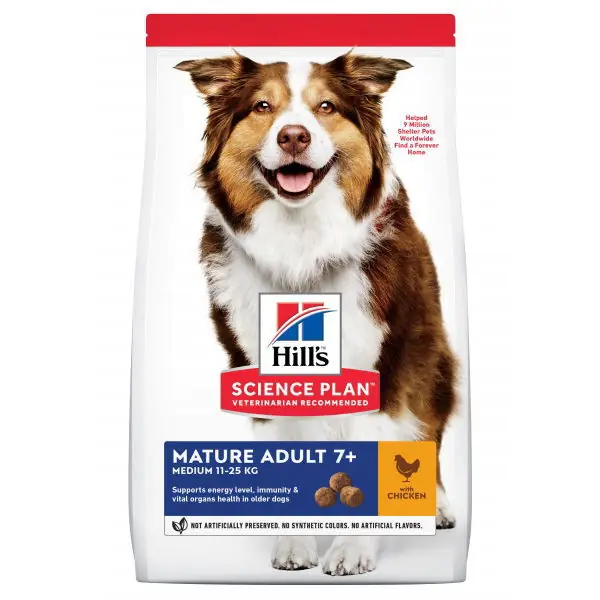 Snart slut - Hills Science Plan Dog Mature Adult 7+ Medium Chicken