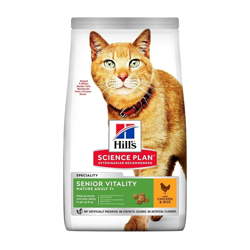 Hills Science Plan Cat Mature Adult 7+ Senior Vitality Chicken & Rice | Handla nu