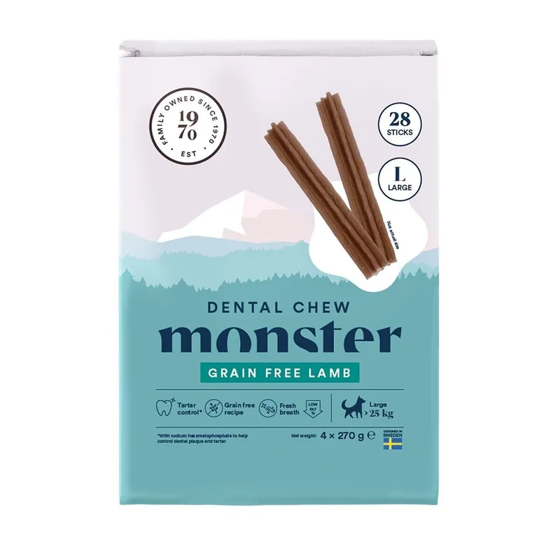 Monster Dog Dental Chew Lamb Large | Passa på