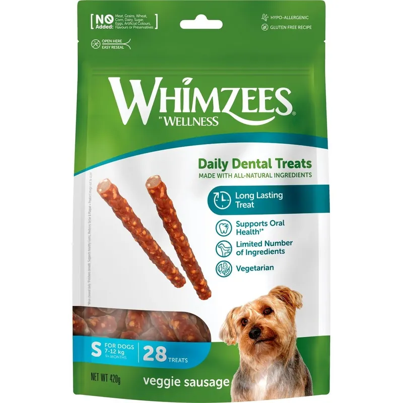 Snabb frakt | Whimzees Veggie Sausage Påse