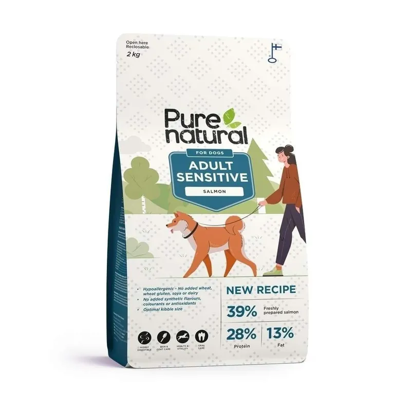 Purenatural Dog Adult Sensitive Salmon Torrfoder till Hund - Enkel retur