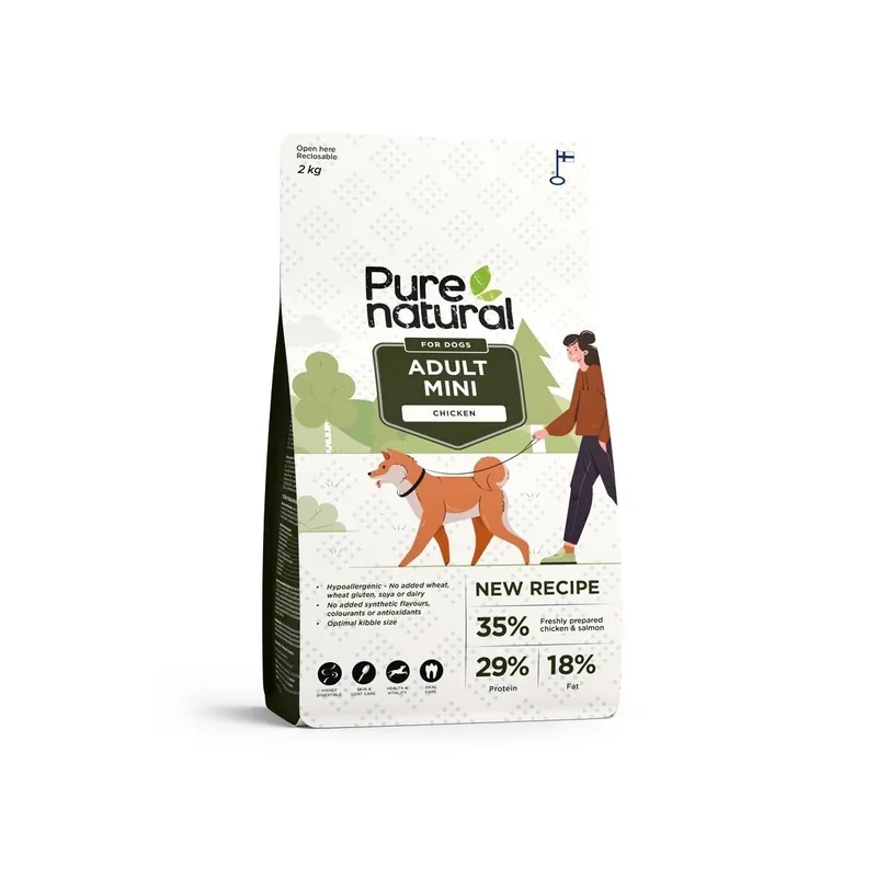Expressleverans - Purenatural Dog Adult Mini Chicken Torrfoder till Hund