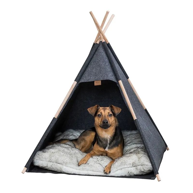 Klar att skickas | Trixie Tipi Tält för Hund och Katt Grå