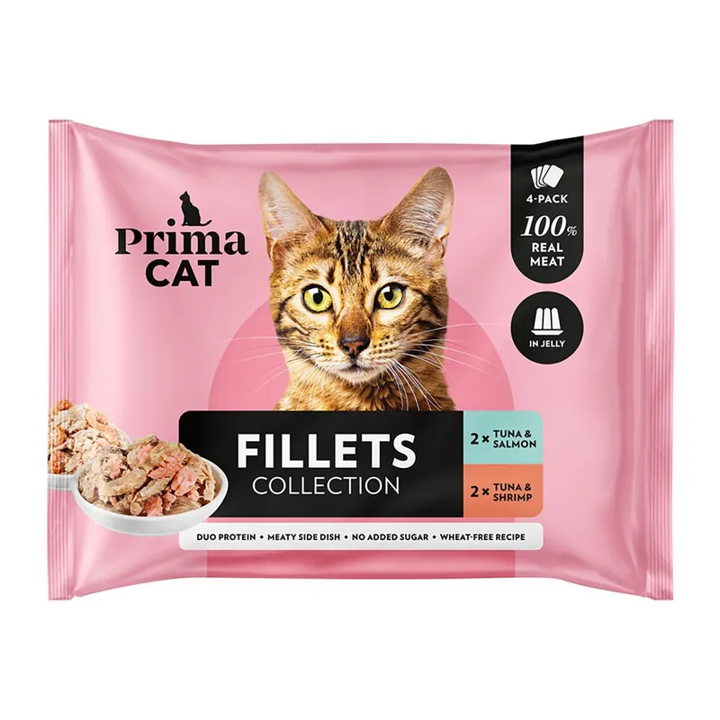 PrimaCat Tuna & Shrimp / Tuna & Salmon in Jelly - Deal