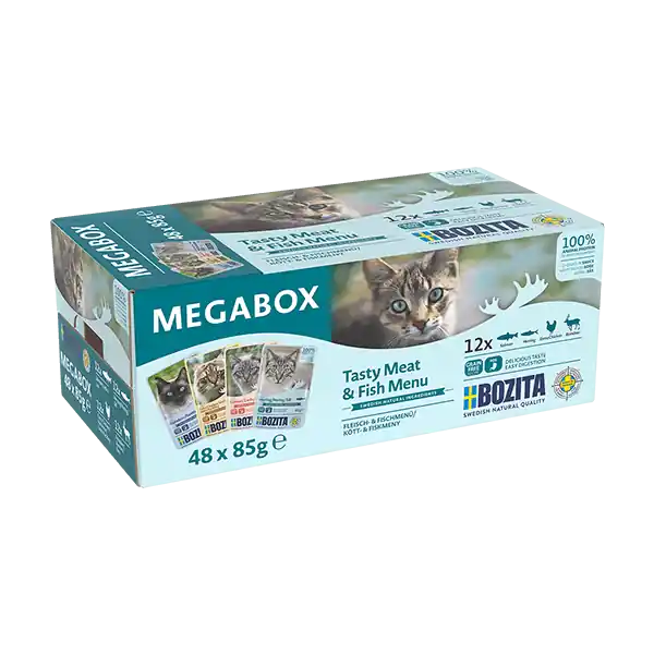 Megabox Våtfoder för Katt - 48 st x 85 g - Endast idag