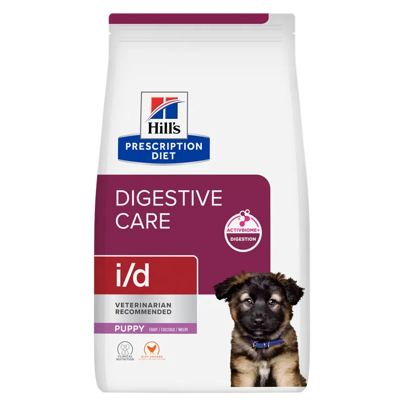 Prescription Diet i/d Digestive Care Puppy torrfoder med kyckling för valpar - 8 kg | Ny lansering