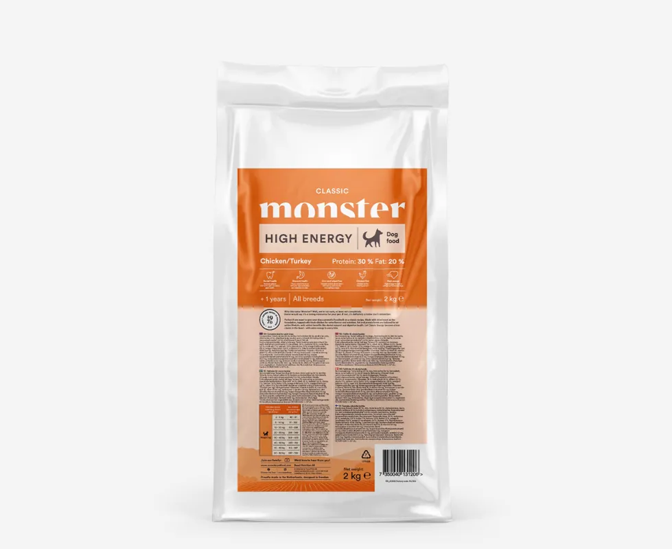 Dagens deal - Dog Classic High Energy Chicken & Turkey torrfoder - 17 kg
