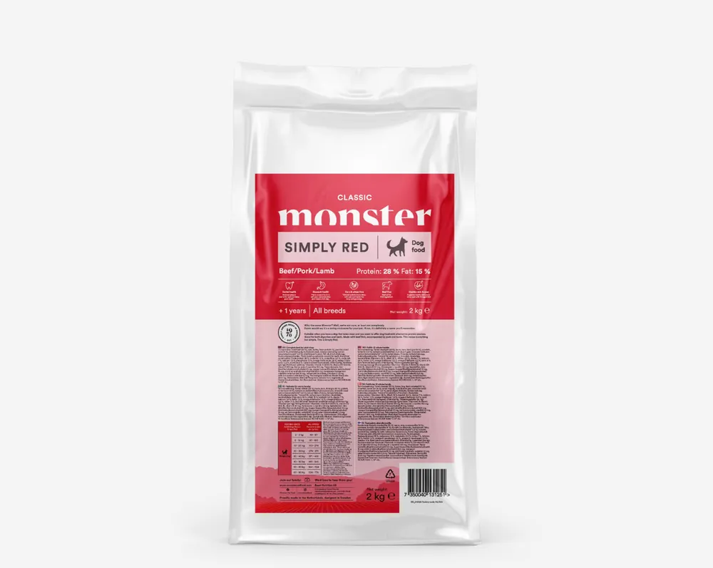 Dog Classic Simply Red Beef/Pork/Lamb torrfoder - 2 kg - Handla nu