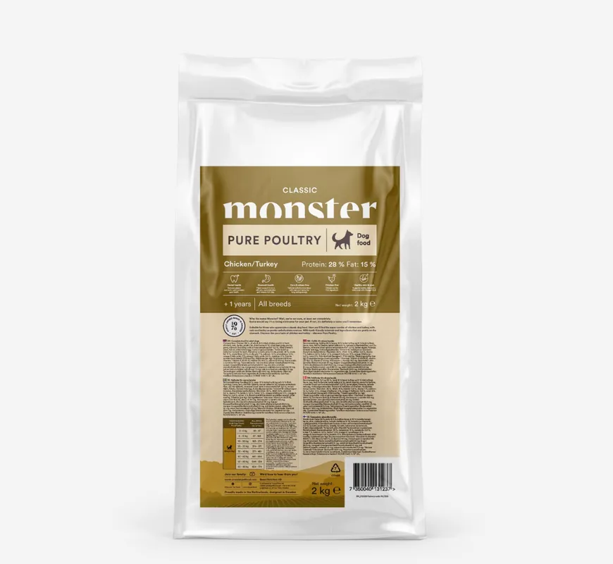 Beställ direkt - Dog Classic Pure Poultry Chicken & Turkey torrfoder - 2 kg