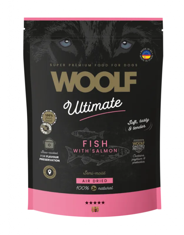 Försäljningssuccé - Semi-Moist Salmon Torrfoder för Hund - 1 kg