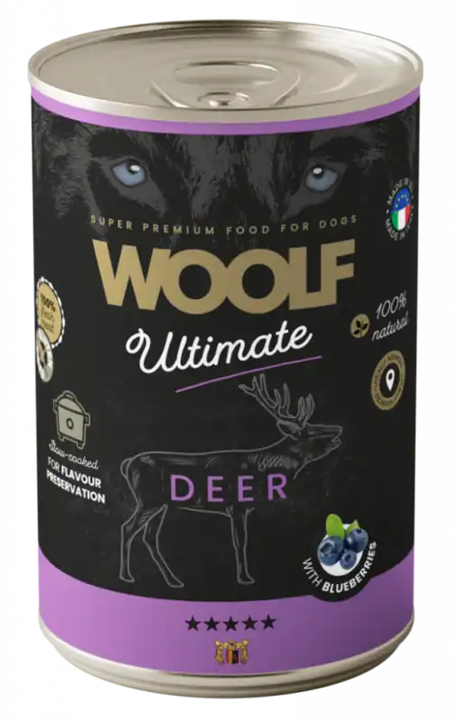 Deer and Blueberry Våtfoder för Hund - 6 x 400 g | Snabb frakt