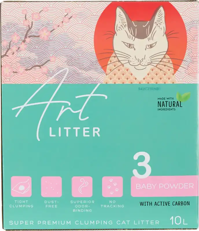 Finns att beställa - Art Litter Kattsand Baby Powder 10 Liter