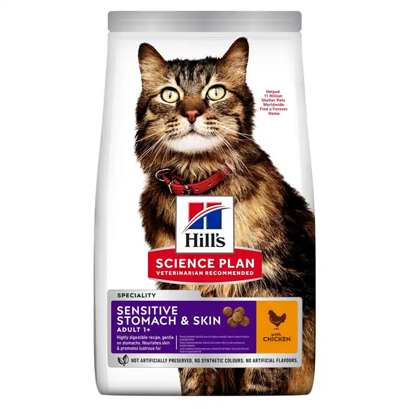 Kan beställas | Hills Science Plan Feline Sensitive Stomach & Skin Adult 3 kg