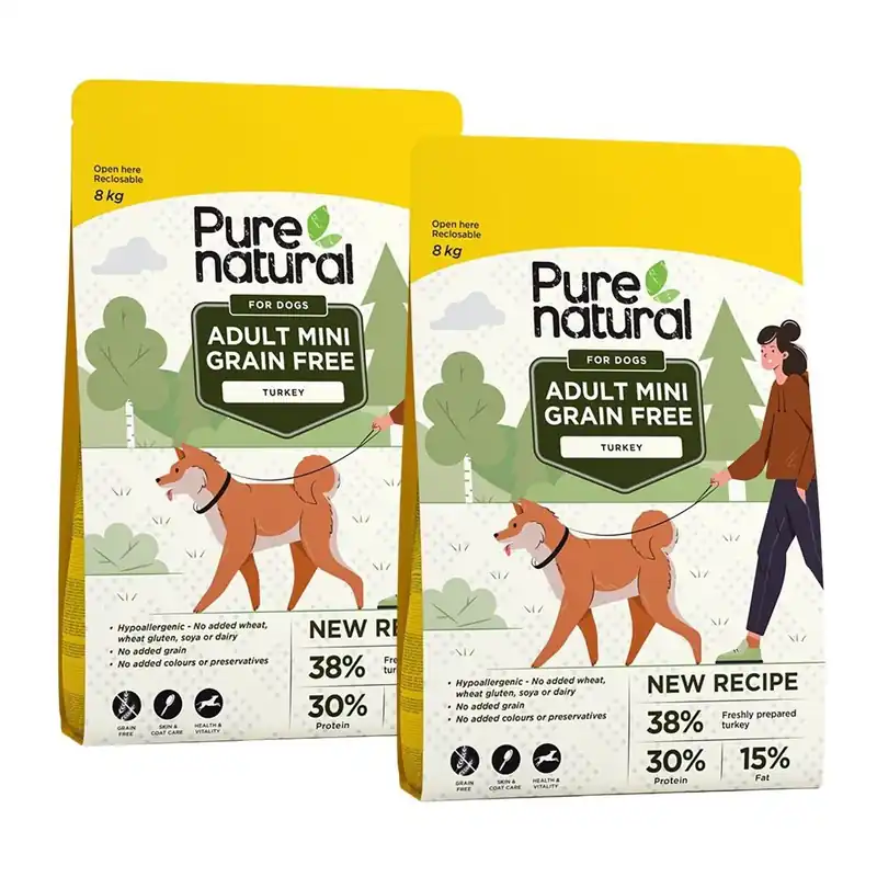 Nytt hos oss - Purenatural Dog Grain Free Adult Mini Turkey 2 x 8 kg