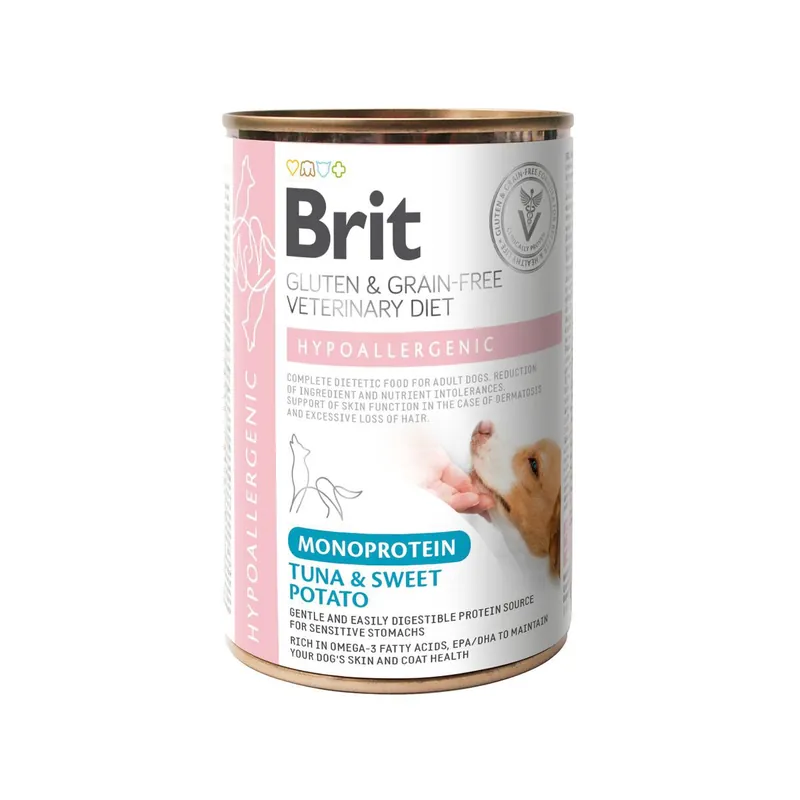 Brit Veterinary Diet Dog Hypoallergenic Monoprotein Tuna & Sweet Potato Veterinärfoder till Hund 400 g - Enkel beställning