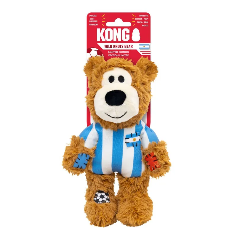 KONG Wild Knots Björn Fotboll Argentina Hundleksak | Premium