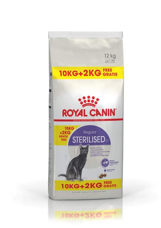 Royal Canin Sterilised Adult Torrfoder för katt 10+2 kg - Enkel beställning