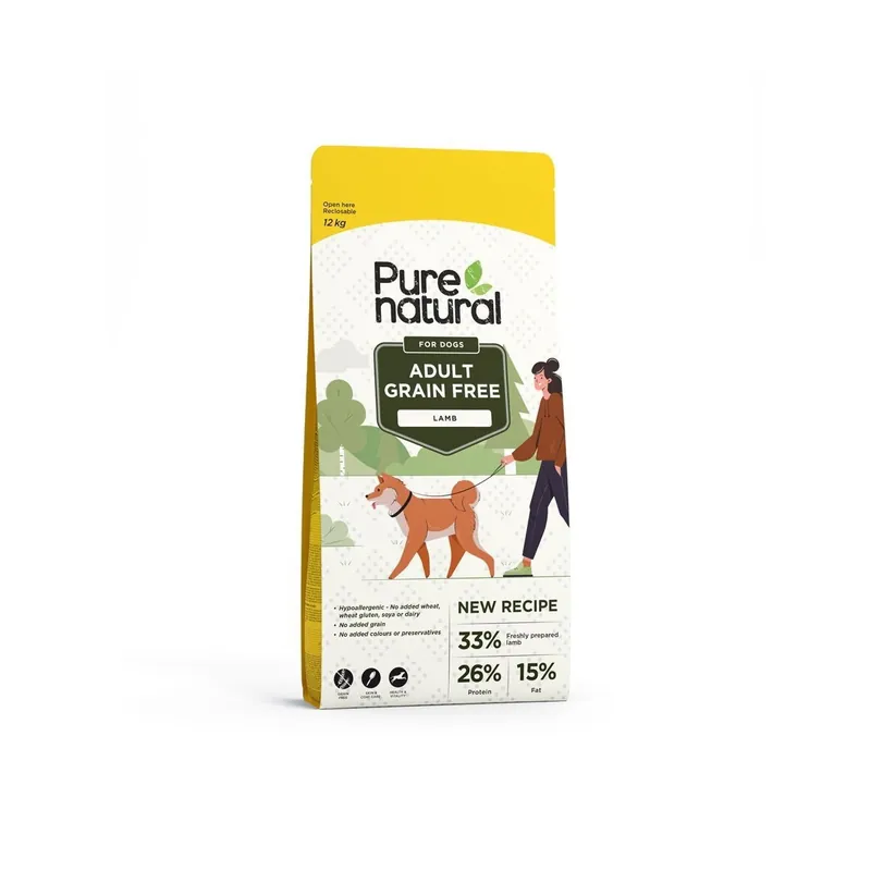 Purenatural Dog Adult Grain Free Lamb Torrfoder till Hund - Nyligen tillagt