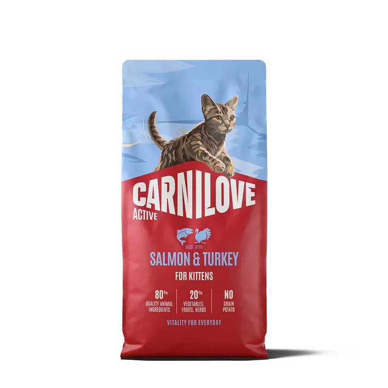 Carnilove Kitten Active Salmon & Turkey Torrfoder till Kattunge - Nyhet i webbutiken