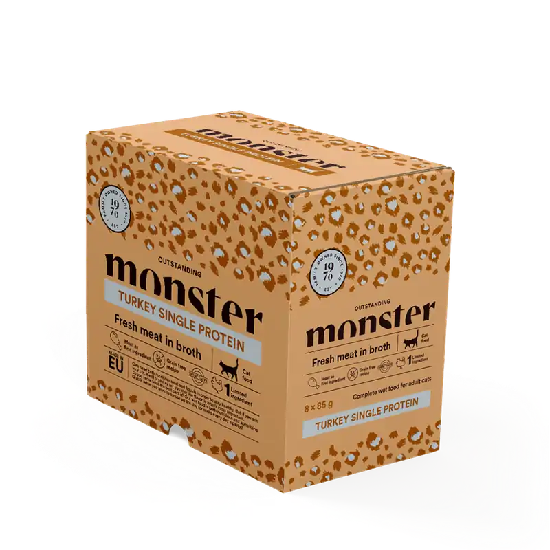 Monster Cat Adult Turkey wet 8x85 g - Erbjudande