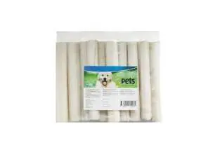 2pets Tuggrulle vit, 12,5 cm/ 15 mm, 10-pack - Endast denna vecka