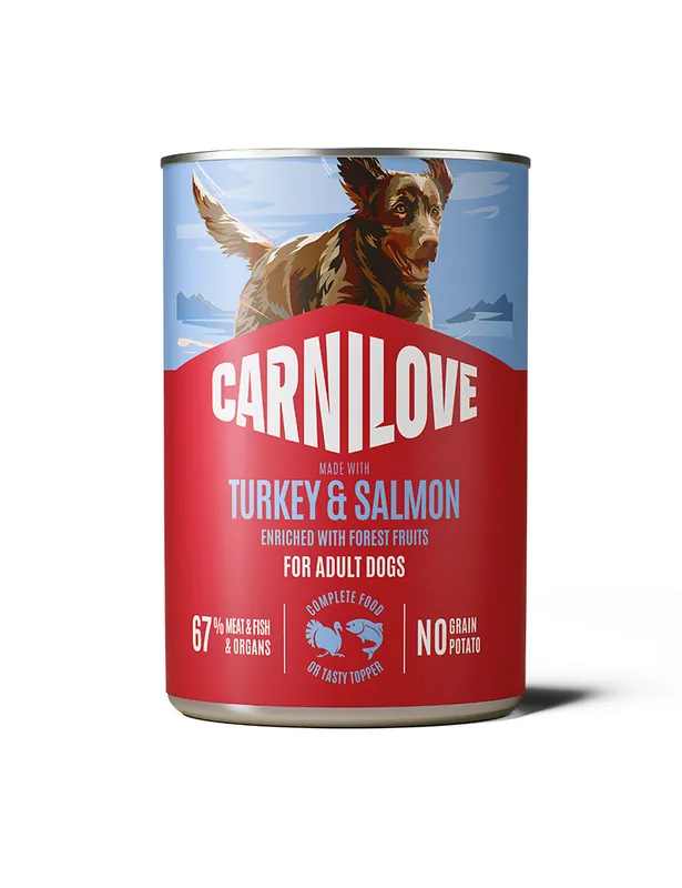 Salmon & Turkey Paté Våtfoder till Hund - 6 x 400 g - Säker betalning
