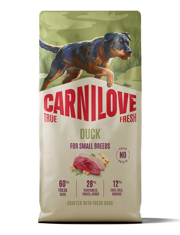 Mycket efterfrågad | True Fresh Duck Adult Small Breed Torrfoder för Hund - 12 kg