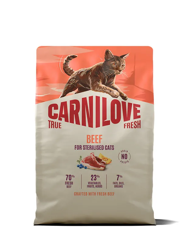 Rea - True Fresh Beef Adult Sterilised Torrfoder för Katt - 2 kg